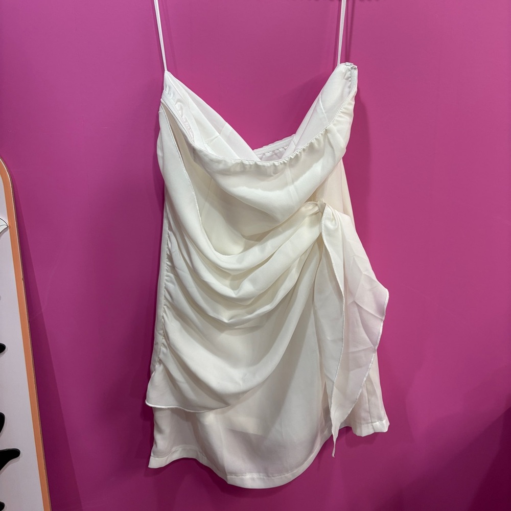 Revolve Superdown Andria Strapless Mini Dress Whi… - image 2